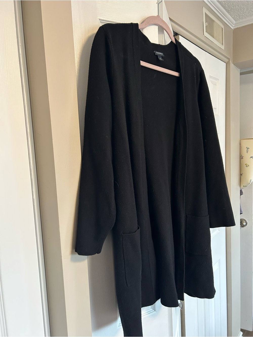 Plus TORRID Black Open-Front Women's Sweater Cardigan -